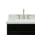 thumbnail image 3 of Ariel Hamlet 37 In. Left Offset Rectangle Sink Vanity With 1.5 In. Carrara White Countertop In Black, 3 of 11
