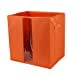 thumbnail image 3 of The Elixir Eco Green Storage Cube Box with Strong Fabric Canvas Foldable Basket Organizer Bin, Orange, Extra Large, 3 of 5