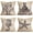 Mediterranean Style, variant on Merry Christmas Ocean Decorative Pillow Covers Red Green Mistletoe Fir Holly Leaves with Peace Joy Love Pillow Cases Seashell Starfish HOM Decor Cotton Linen 18”x18” Throw Cushion Cover 4 Pack