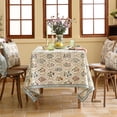 thumbnail image 3 of Mantel ISAENNE, 140 x 140 cm, mezcla de lino, floral, resistente a las arrugas, 3 of 9
