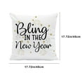 thumbnail image 3 of Floleo Happy New Year Cheers Gnome Throw Pillow Covers, 18 x 18 Inch Winter Holiday Celebrate Party Cushion Case Decoration for Sofa Couch, 3 of 6