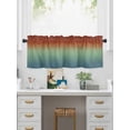 thumbnail image 5 of Valances for Windows Abstract Gradient Rod Pocket Cafe Window Treatments Valance Curtains for Kitchen Bathroom Laundry Basement Windows 42"x18", 5 of 9