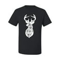 thumbnail image 2 of Deer Rose Animal Lover Men's Graphic T-Shirt, Black, Small, 2 of 3