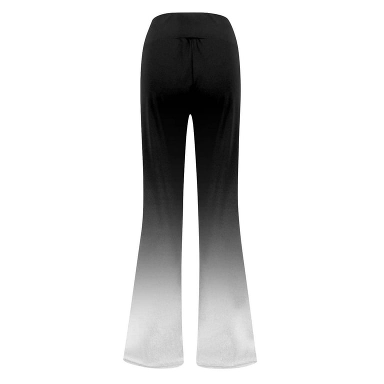 Black Flare Yoga Pants for Women, Crossover Buttery Soft Bootcut Leggings 