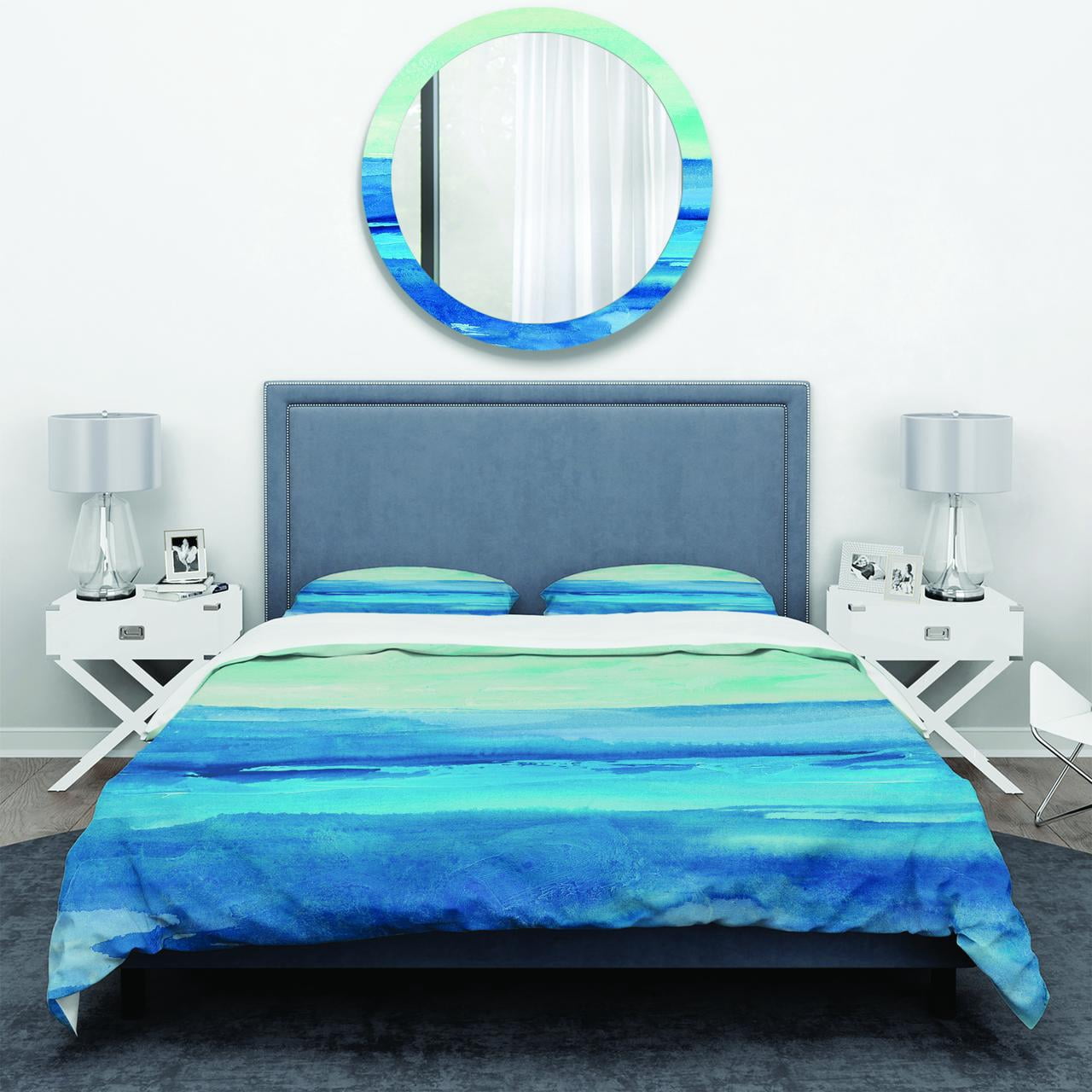 Designart 'Out to Sea' Geometric Duvet Cover Set