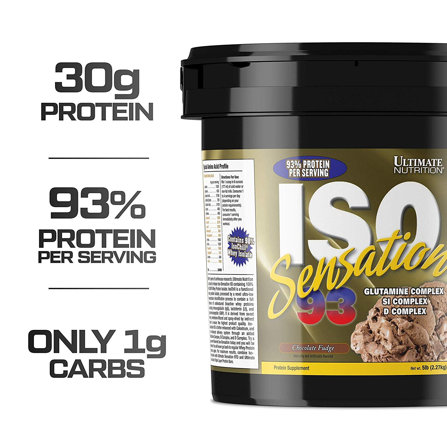 Ultimate Nutrition ISO Sensation 93 Whey Protein Isolate Low Carb