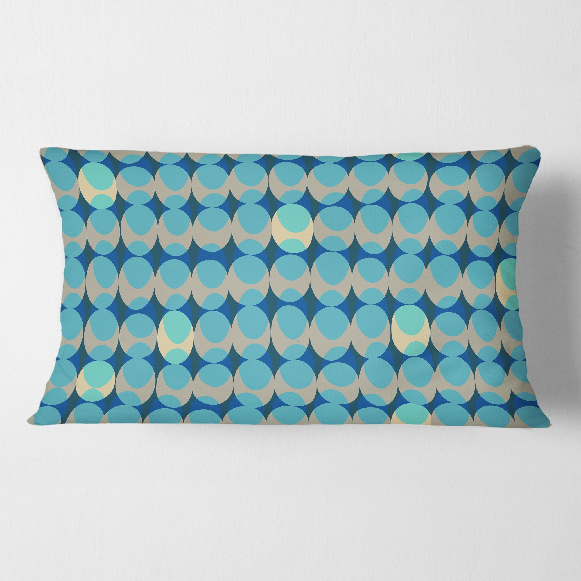 Designart Retro Abstract Design XV' Mid-Century Modern Throw Pillow - 12x20