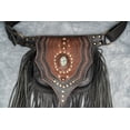 thumbnail image 4 of Fringed Leather Waist Belt with Embellishments, 92-132 cm Hips Fit, 4 of 15
