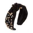 thumbnail image 1 of Venda Divertida diadema de fútbol americano con perlas y diamantes de imitación, banda para la cabeza anudada, aro para el cabello, diadema con nudo superior ancho, accesorio para el cabello, regalo p, 1 of 8
