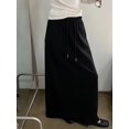 thumbnail image 3 of Falda de cintura alta, adelgazante, versátil, de doble cara, con cordón en la cintura, de BenCai, de trece filas, informal, para mujer 88282J, 3 of 5