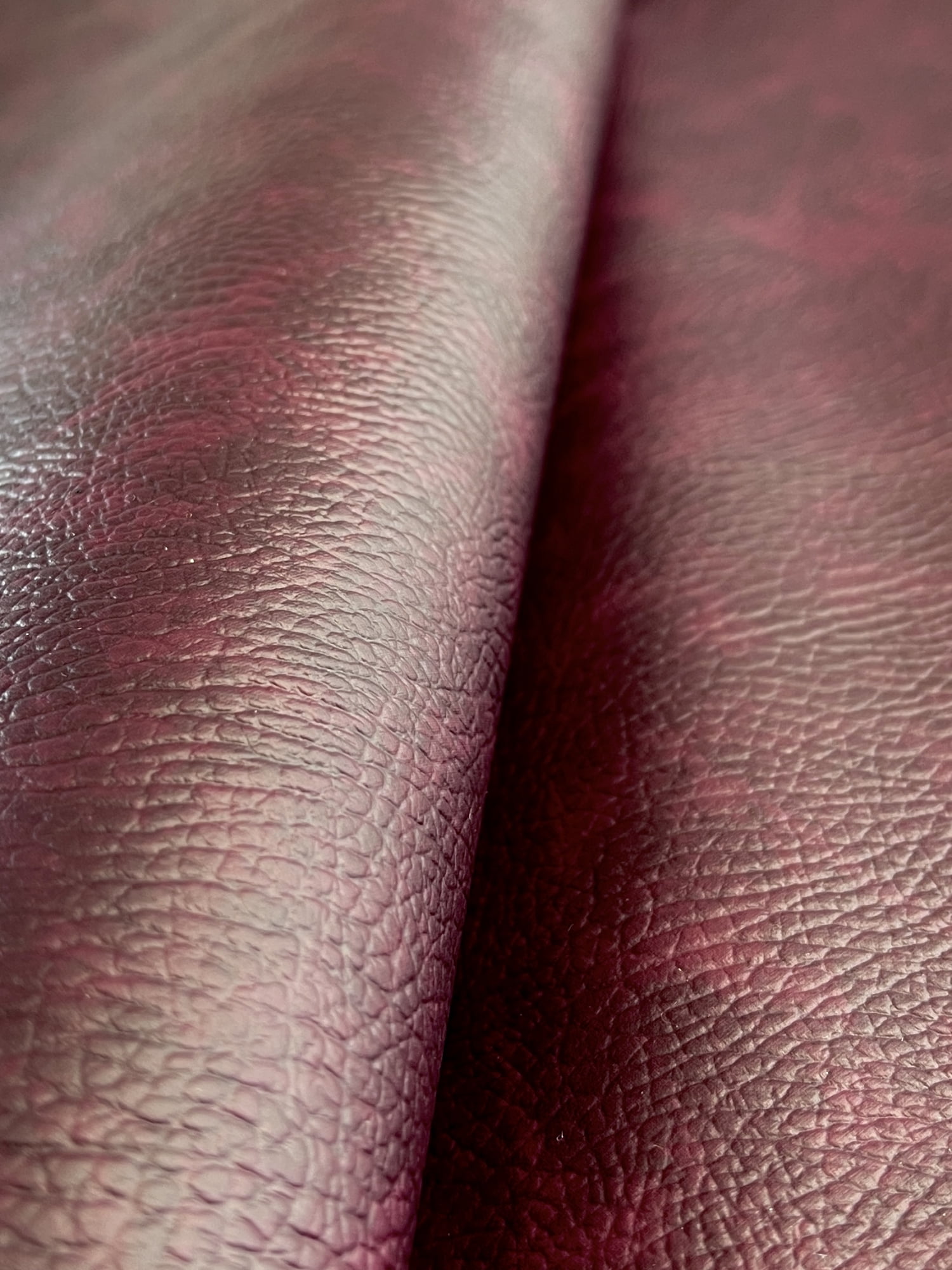 Minerva Heavy Fire Retardant Faux Leather Fabric Wine - per yard