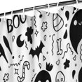 thumbnail image 3 of Halloween Doodle Elements Shower Curtain 72"x72" ,Bathroom Decorative Shower Curtains Set with 12 Hooks,Modern Waterproof Washable Shower Curtain, 3 of 6