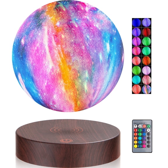 VGAzer Levitating Moon Lamp, 16 Color Modes, Floating and Spinning, Magical Night Sky, Unique Christmas Gifts,Room Decor,Office Desk Night Light