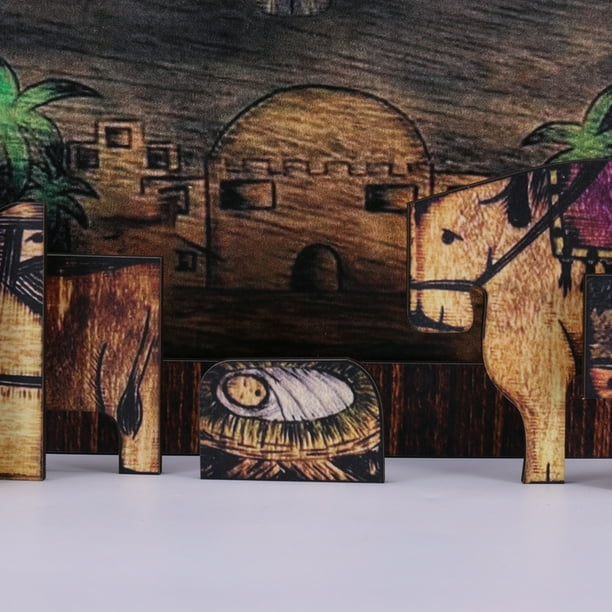 Rompecabezas de Jesús de madera Estatua Cerebro de ejercicio de dibujos animados hecho a mano para niños Juguetes de vacaciones Ndcxsfigh libre de BPA