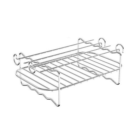 

Sufanic Air Fryer Rack Stainless Steel Double Basket Grill Sticks Accessories