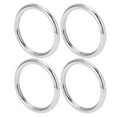 thumbnail image 2 of Metal Round Rings, 0.2 X 1.6in Welded Round Rings Multifunctional Light Weight Fine Production 10Pcs  For Dog Leash For Engineer, 2 of 8