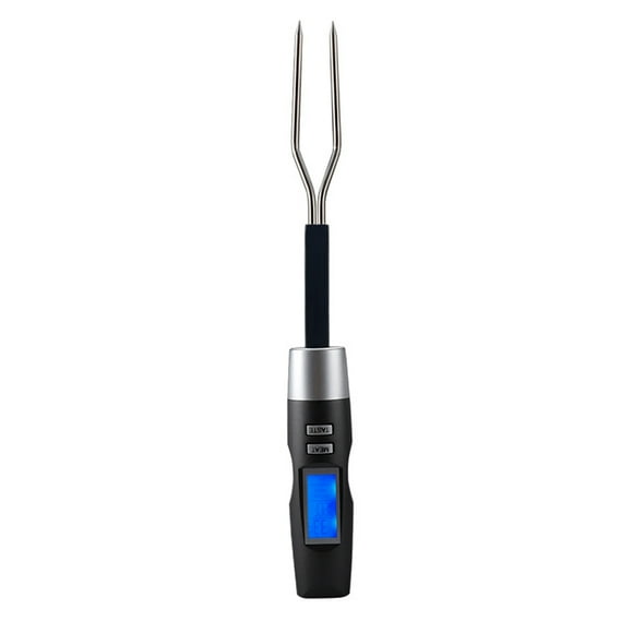 Mistaha Meat Thermometer with Probe Fork Kitchen Thermometers LCD Display with Backlight 8 Meat Types 5 Taste 鈩? 鈩?Switchable Digital Cooking Thermoter for Barbeque Grill Oven