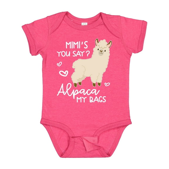 Inktastic Mimi's You Say Alpaca My Bags Boys or Girls Baby Bodysuit