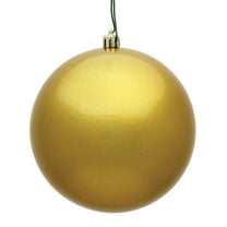 Vickerman 6" Gold Candy Ball Ornament, 4 per Bag