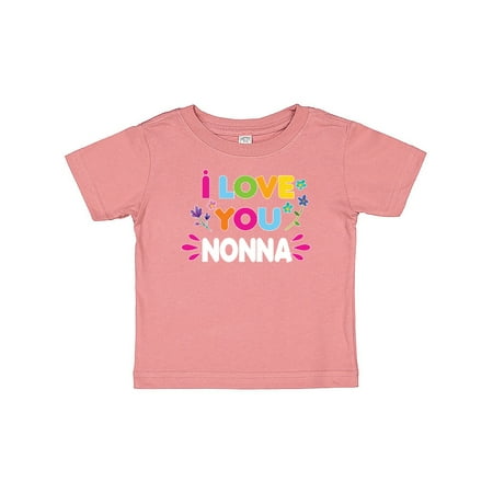 

Inktastic I Love You Nonna with Flowers Gift Baby Girl T-Shirt