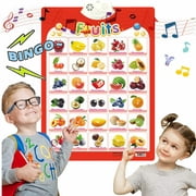 MAINYU Electronic Interactive Alphabet Wall Chart,Toddler Learning Activities Electronic Alphabet Poster Wall Chart,Early Education Toys, ABC and Music, Fruits, Words for 3 year olds and up