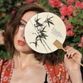 thumbnail image 5 of 1pcs ancient style rice paper Group fan Chinese style group fan suitable for parties, weddings, 5 of 5