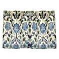thumbnail image 7 of Yayeee Kitchen Curtains Tier Pair Light Filtering 27"x24" Rod Pocket Short Cafe Window Panel, Blue Floral, 7 of 7