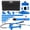 FLD-4T-1.2m Hydraulic Separation Top Blue, variant on Gaderth 4T/10T/12T  Porta Power Hydraulic Jack Kit, Hydraulic Multifunctional Jack,Heavy Duty Hydraulic Ram & Pump Set, Auto Body Frame Repair Tool for Car, Truck & Garage