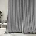 thumbnail image 5 of Gravel Grey Solid Faux Linen Sheer Curtain (1 Panel), Gravel Grey, 50W X 96L, 5 of 8