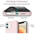 thumbnail image 4 of Liquid Silicone Case for iPhone 12/12 Pro, [Scratch-Resistant, Anti-Fingerprint, Shockproof] Protective Slim Phone Case, 4-Layer Cover with Microfiber Lining, Silky-Soft Touch, 6.1'', Pink, 4 of 14