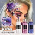 thumbnail image 2 of Heallor-Gel a escala de sirena, sombra de ojos de lentejuelas, cara líquida, labios, cuerpo colorido, escenario polarizado, sombra de ojos, navidad, 2 of 5