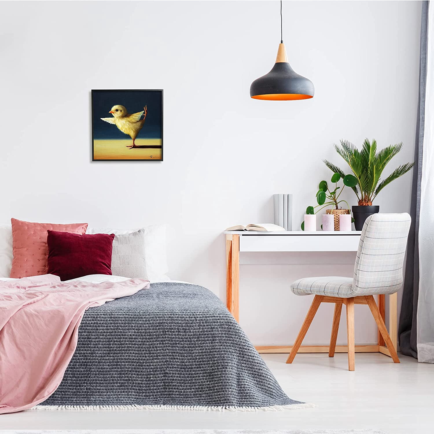 Stupell Industries Yoga Chicks Funny Animal Painting King Dancer Pose,17 x 30,Design by Lucia Heffernan