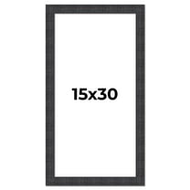 15x30 Frame Brown Rustic Solid Wood Picture Frame 1.5 Inches Wide | Interior Frame Depth 0.5 Inches