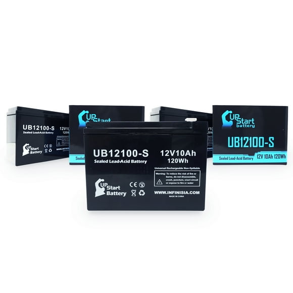 3x Pack - Neuton Mowers CE5 Battery Replacement - UB12100-S Universal Sealed Lead Acid Battery (12V, 10Ah, 10000mAh, F2 Terminal, AGM, SLA)