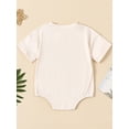 thumbnail image 3 of Bagilaanoe Newborn Baby Girl Boy Summer Rompers Letter Print Short Sleeve Bodysuits 3M 6M 12M 18M 24M Infant Casual One Piece Short Jumpsuit, 3 of 9