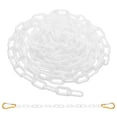 thumbnail image 3 of Cadena de barrera de seguridad de plástico de 20 pies Uxcell con 6 ganchos en S y 6 clips, blanca, 3 of 5