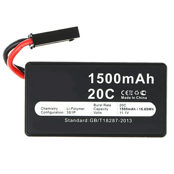 Batteries N Accessories BNA-WB-P7325 RC Hobby Battery - Li-Pol, 11.1V, 1500 mAh, Ultra High Capacity Battery - Replacement for Parrot AR.Drone 1.0 Battery