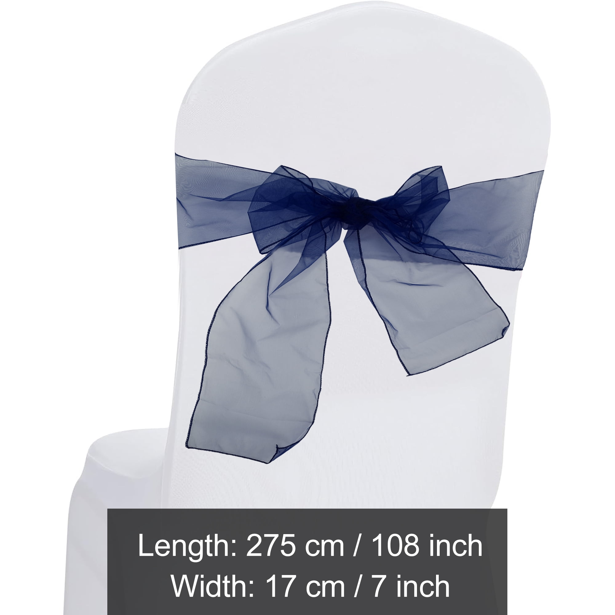 Unique Bargains 20 Pcs Organza Chair Sashes Self Tie Chair Ribbons for Banquet