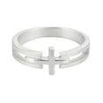 thumbnail image 3 of Sterling Silver Salvation Sideway Cross Ring Size 5, 3 of 3