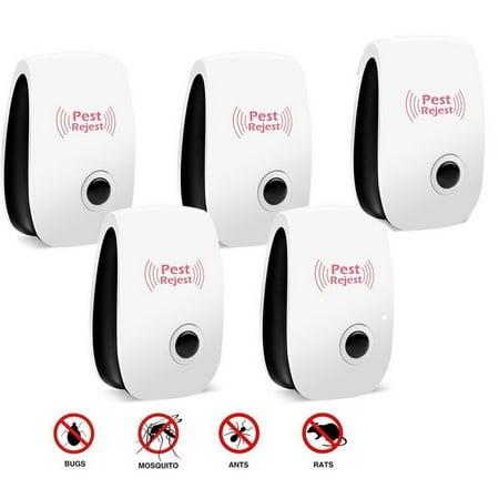 - Walfront 5 PACK Ultrasonic Electronic Indoor Mosquito Rodent Rat Mice Bug Insect Repellent Electronic Spider Repellent Plug In