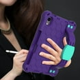thumbnail image 4 of Allytech Case for iPad Mini 6 Cover with Pencil Holder, Shockproof Slim EVA Back Handle kickstand Cover with Shoulder Strap Anti-Scratch Kidsproof Case for iPad Mini 6th Gen 8.2 inch 2021, Purple Mint, 4 of 6