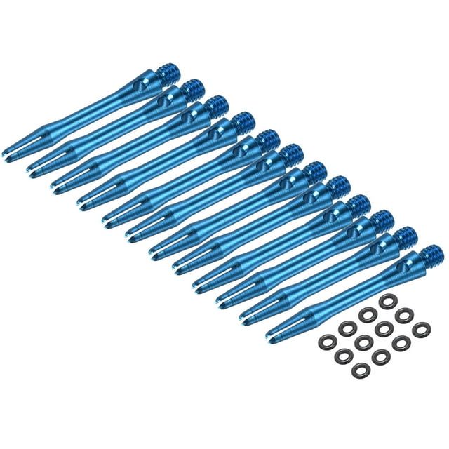 Ejes de Dardos de Aluminio Uxcell, Accesorios de Reemplazo para Puntas de Acero de 2BA con Anillos de Goma Azul Cielo de 35 mm