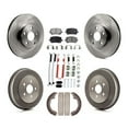 thumbnail image 1 of Transit Auto Front Rear Disc Brake Rotors Ceramic Pads and Drum Kit (7Pc) for Car Toyota Matrix Pontiac Vibe K8T-102472, 1 of 11