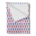 thumbnail image 2 of Cupcake Soft Flannel Fleece Throw Blanket, Bakery Treats Full of Hearts Valentine's Day Romantic Celebration, Cozy Plush for Indoor and Outdoor Use, 60" x 80", Fuchsia Purple, by Ambesonne, 2 of 5