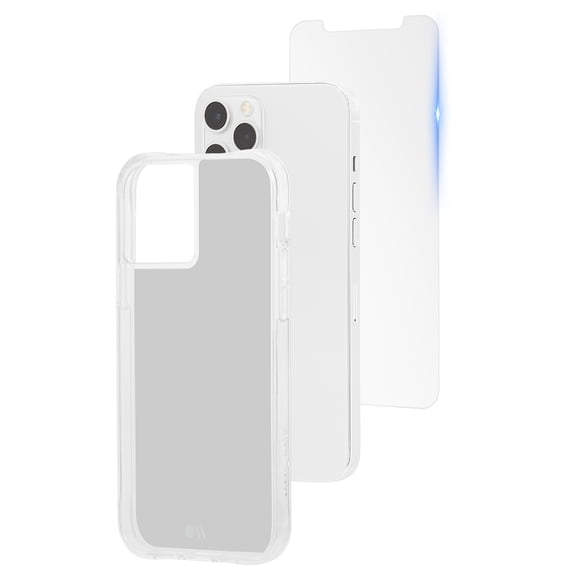 Case-Mate Tough Apple iPhone 12 Pro Max Case and Screen Protector - Clear