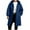 Blue, variant on Women Long Quilted Coat Hooded Length Long Sleeve Puffer Jacket Padded Coat Winter Outerwear