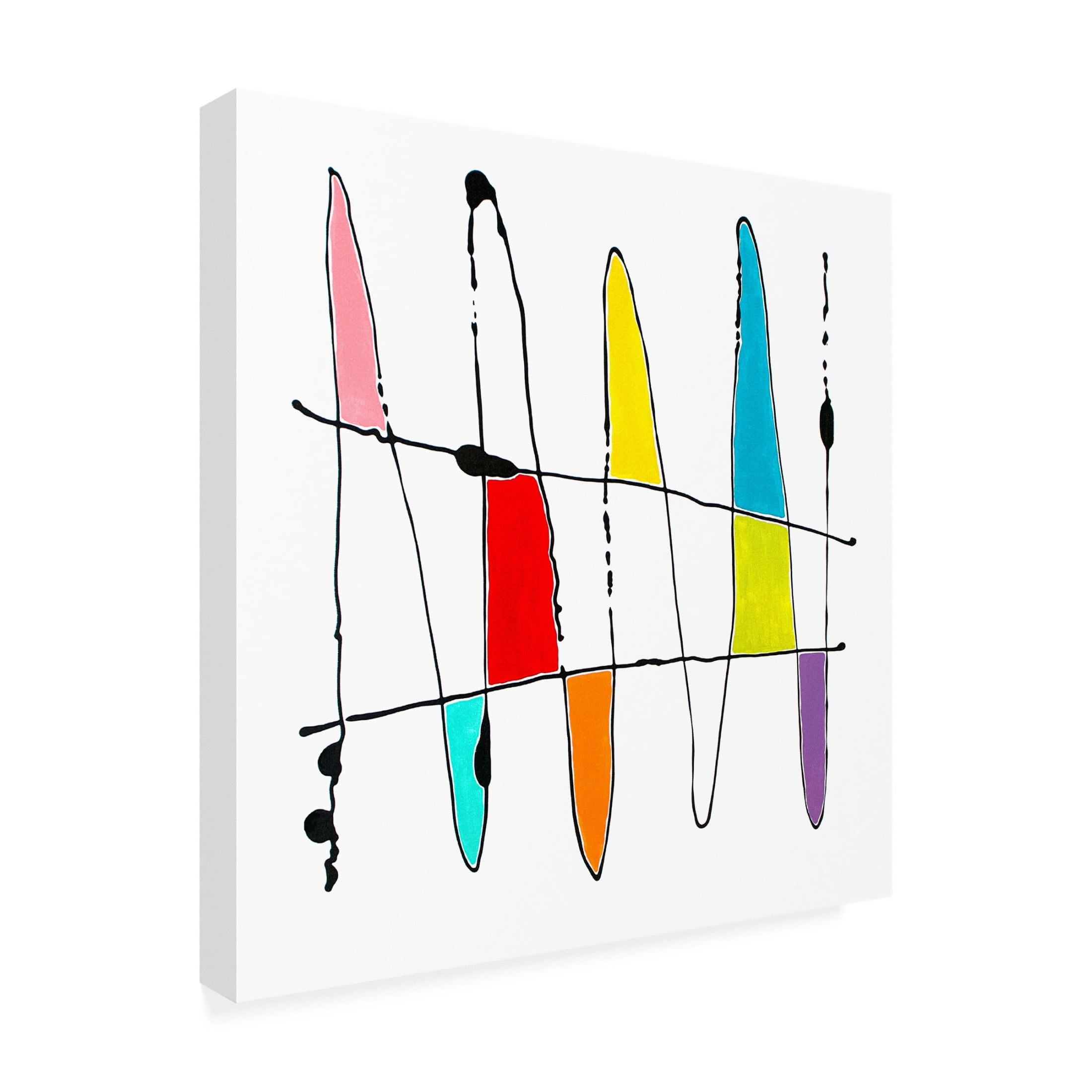 Canvas Wall Art - Sharon Pierce McCullough 'Mood Swings' Wall Art for Living Room, Bedroom, or Office Décor by Trademark Fine Art - 18 x 18 Inches