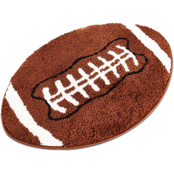 34”x22” Football Field Design Play Mat with Non-Slip Backing – Soft Microfiber, Machine Washable Rug for Bedroom, Living Room & Game Room