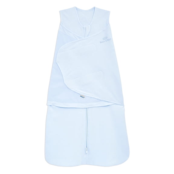HALO SleepSack Swaddle, 100% Cotton, Bably Blue, Newborn Boys, 0-3 Months