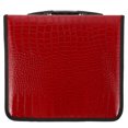 thumbnail image 3 of Bolsa de almacenamiento de CD de 200 piezas, de gran capacidad, de PU, moderna, color rojo, 3 of 6
